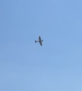 Rolls Royce Heritage Spitfire aerial display at Army Flying Museum, Wallop, Wheels and Wings 2026