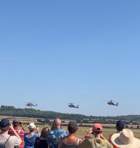 Apache ending aerial display at army flying annual wallop, wheels and wings show 2026