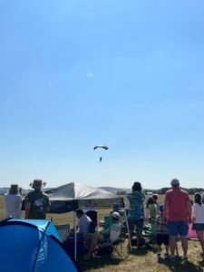 Royal Marine Parachute aerial display at army flying annual wallop, wheels and wings show 2026